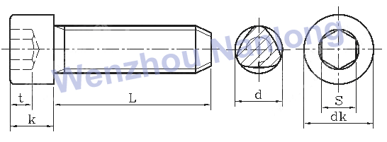 DIN 7500E - Socket hexagon cheese head thread rolling screws